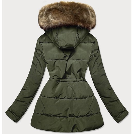 Damska parka zimowa na misiu khaki / brąz (w560) Goodlookin.pl XL (42) okazyjna cena goodlookin.pl
