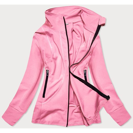 Damska bluza ze stójką jasny róż (hd150-25) ze sklepu goodlookin.pl w kategorii Bluzy damskie - zdjęcie 175043840