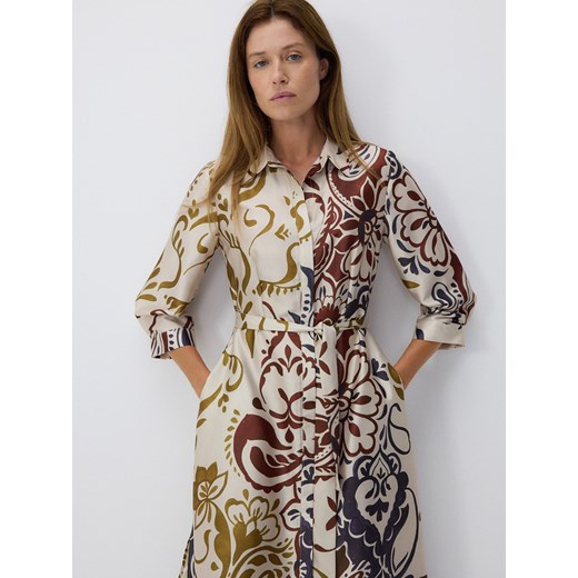 Reserved - Szmizjerka w print - wielobarwny Reserved XL Reserved