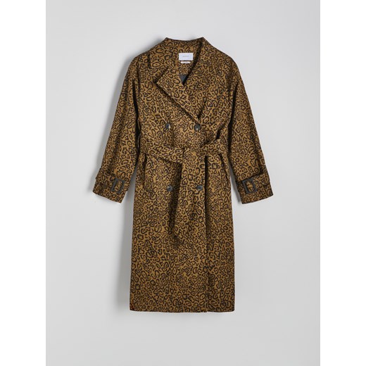 Reserved - Bawełniany trencz z paskiem - wielobarwny Reserved L Reserved