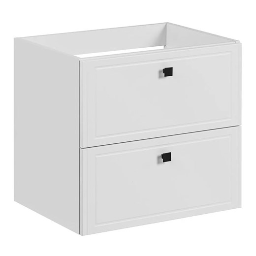 Wisząca biała szafka pod umywalkę z szufladami - Vimi 3X 60cm ze sklepu Edinos.pl w kategorii Szafki i regały łazienkowe - zdjęcie 175047740