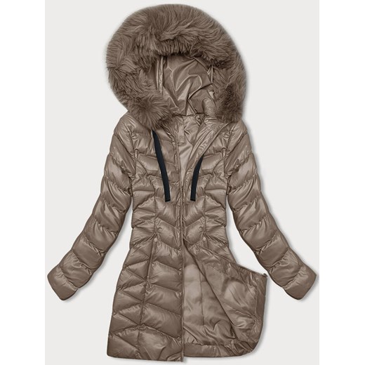 Zimowa kurtka damska cappuccino (5M3139-84) Goodlookin.pl L (40) wyprzedaż goodlookin.pl