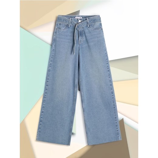 Sinsay - Jeansy wide leg - niebieski Sinsay 42 Sinsay