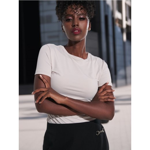 Sinsay - Koszulka - beżowy Sinsay L Sinsay