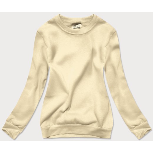Bluza dresowa damska ze ściągaczami ecru (w01-67) ze sklepu goodlookin.pl w kategorii Bluzy damskie - zdjęcie 175058731
