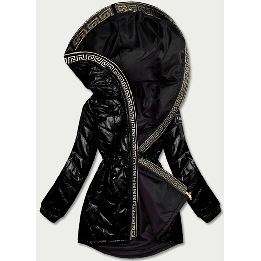 Kurtka damska z ozdobnym pikowaniem czarna (b8092-1) Goodlookin.pl XXL (44) goodlookin.pl