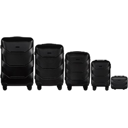 Zestaw 5 walizek Wings Peacock 2.0 BLACK ze sklepu WINGS w kategorii Walizki - zdjęcie 175059981