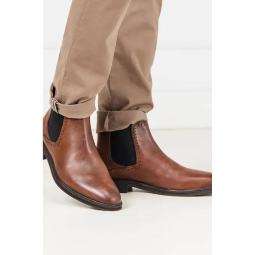 Buty zimowe męskie Joop! eleganckie ze skóry