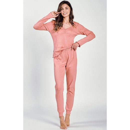 Bawełniana piżama damska ceglasta Vicky 3252, Kolor ceglasty, Rozmiar L, Taro ze sklepu Intymna w kategorii Piżamy damskie - zdjęcie 175066264