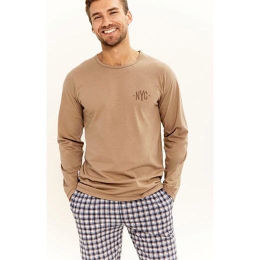 Bawełniana piżama męska Rob 3298, Kolor brązowo-czarny, Rozmiar XXL, Taro ze sklepu Intymna w kategorii Piżamy męskie - zdjęcie 175066301