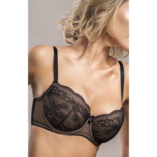 Koronkowe figi damskie Flavia, Kolor czarno-beżowy, Rozmiar S, Unikat ze sklepu Intymna w kategorii Majtki damskie - zdjęcie 175066313