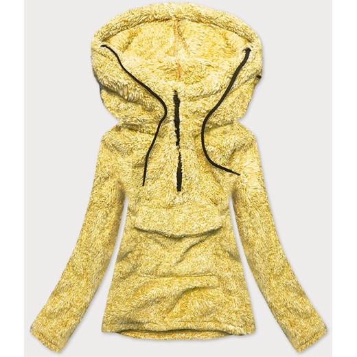 Pluszowa damska bluza melanż żółta (hh008-26) ze sklepu goodlookin.pl w kategorii Bluzy damskie - zdjęcie 175067742