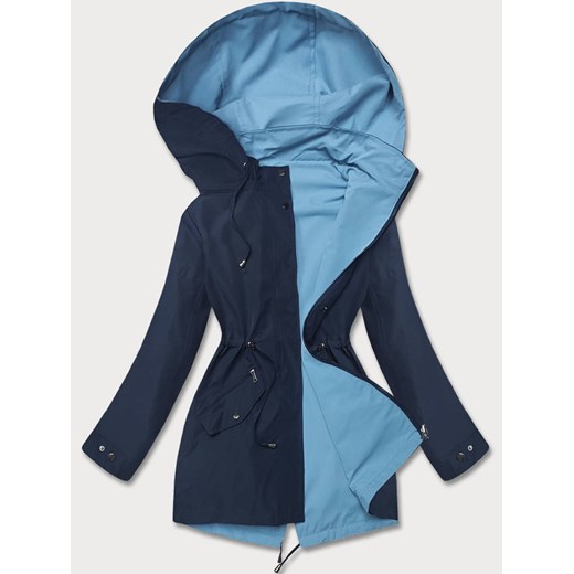 Cienka parka dwustronna damska granatowo-niebieska (16M9081-215) Goodlookin.pl L (40) goodlookin.pl