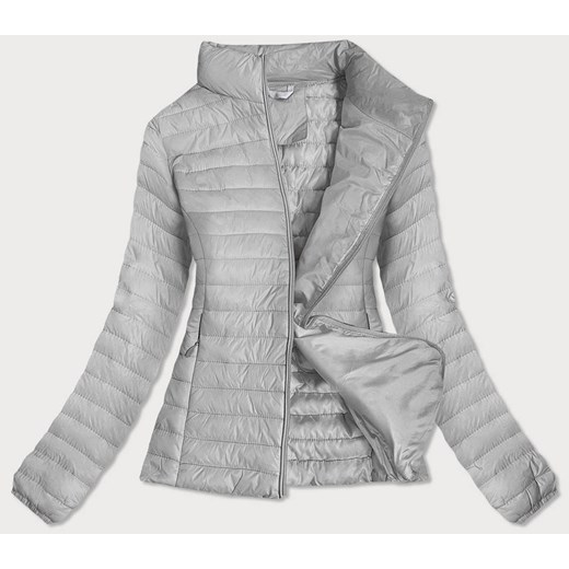 Pikowana kurtka damska szara (6651-61c) Goodlookin.pl S (36) goodlookin.pl