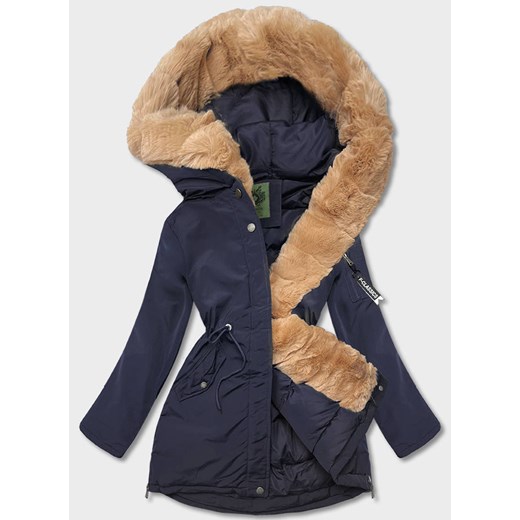 Damska parka zimowa granatowa (CAN-588) ze sklepu goodlookin.pl w kategorii Parki damskie - zdjęcie 175068033