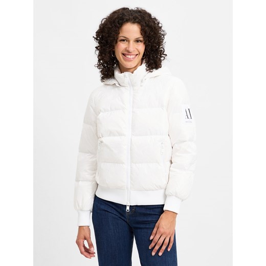 Armani Exchange Bluzy Kobiety Sztuczne włókno biały jednolity ze sklepu vangraaf w kategorii Kurtki damskie - zdjęcie 175068791