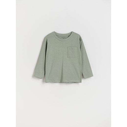Reserved - Bawełniany longsleeve 2 pack - zielony Reserved 98 (2-3 lata) Reserved