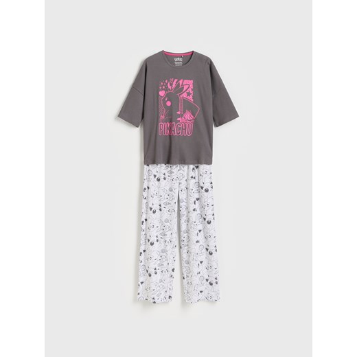 Reserved - Dwuczęściowa piżama Pokémon - ciemnoszary ze sklepu Reserved w kategorii Piżamy dziecięce - zdjęcie 175070212