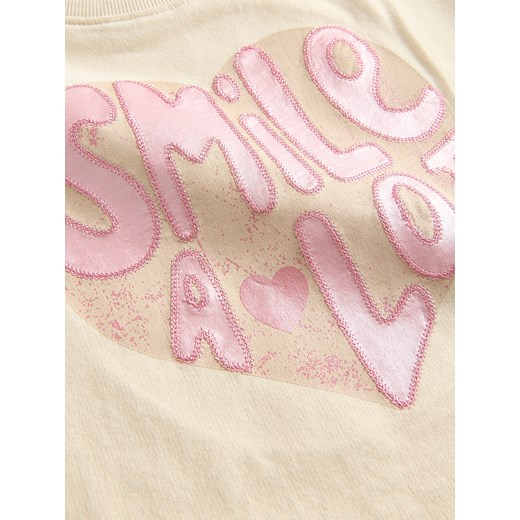 Reserved - T-shirt z nadrukiem - kremowy Reserved 104 (3-4 lata) Reserved