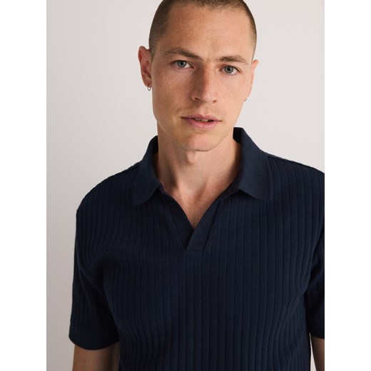 Reserved - Koszulka polo slim - granatowy Reserved XXL Reserved