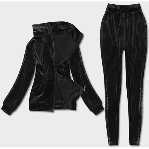 Komplet bluza + legginsy czarny (YP-9968) ze sklepu goodlookin.pl w kategorii Dresy damskie - zdjęcie 175072463