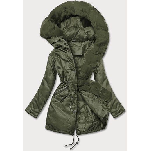 Parka damska z futerkiem army (5m762-136) ze sklepu goodlookin.pl w kategorii Parki damskie - zdjęcie 175072522