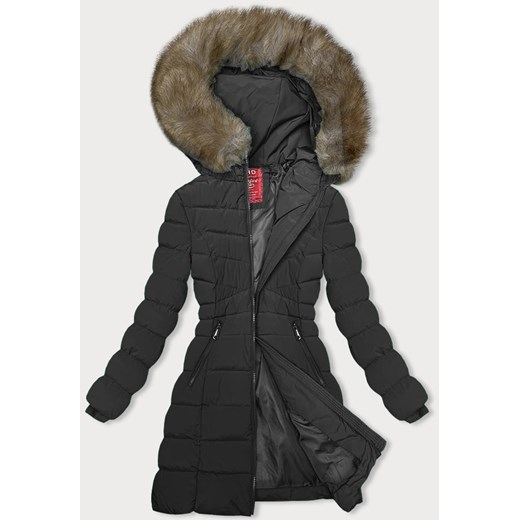 Puchowa zimowa kurtka damska czarna (LHD-23032) Goodlookin.pl M (38) goodlookin.pl promocyjna cena