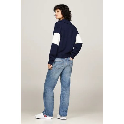 Tommy Jeans Sweter FLAG RUGBY | Relaxed fit | z dodatkiem wełny Tommy Jeans M Gomez Fashion Store