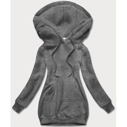 Damska bluza kangurka ciemna szara (YS10003-5) ze sklepu goodlookin.pl w kategorii Bluzy damskie - zdjęcie 175075824