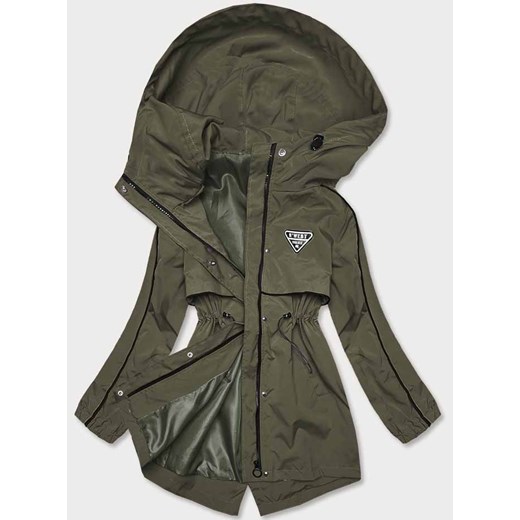 Cienka kurtka damska na podszewce khaki (B8119-11) ze sklepu goodlookin.pl w kategorii Parki damskie - zdjęcie 175075984