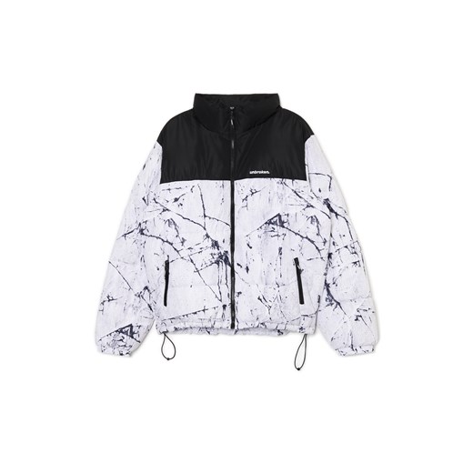 Cropp - Biała kurtka puffer z nadrukiem - biały ze sklepu Cropp w kategorii Kurtki męskie - zdjęcie 175076143