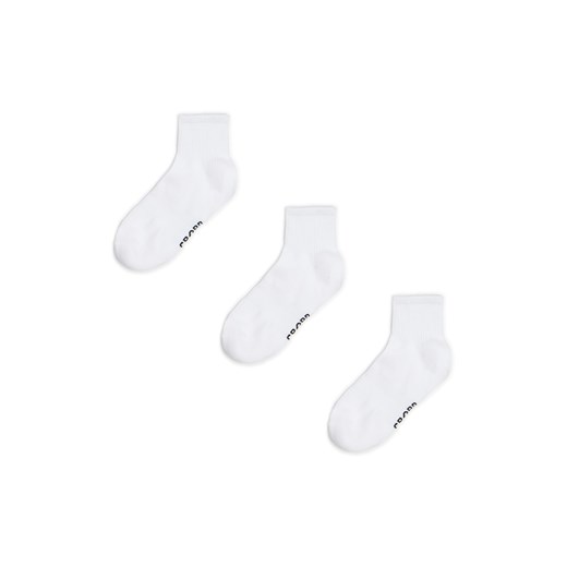 Cropp - 3 pack białych skarpet CROPP - biały ze sklepu Cropp w kategorii Skarpetki męskie - zdjęcie 175076170