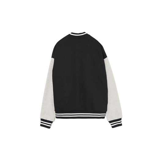 Cropp - Bluza college na zatrzaski - czarny Cropp XXL Cropp
