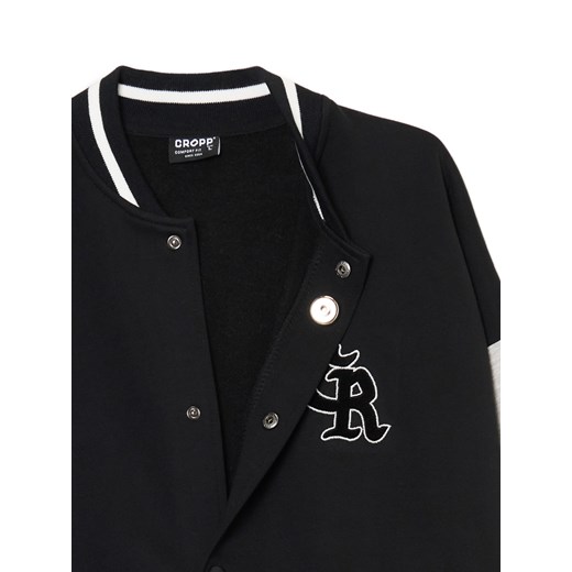 Cropp - Bluza college na zatrzaski - czarny Cropp L Cropp