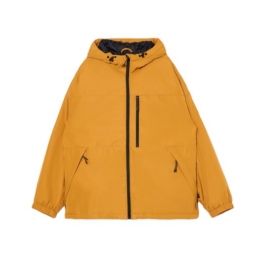 Cropp - Miodowa kurtka basic z kapturem - brązowy Cropp L Cropp