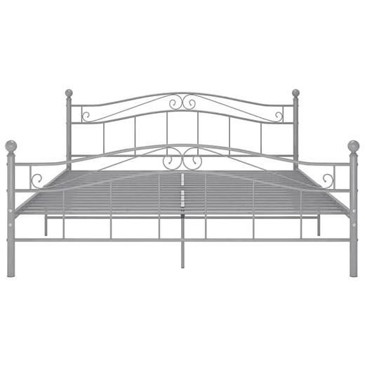 Szare metalowe łózko loftowe 200x200 cm - Zaxter Elior One Size Edinos.pl