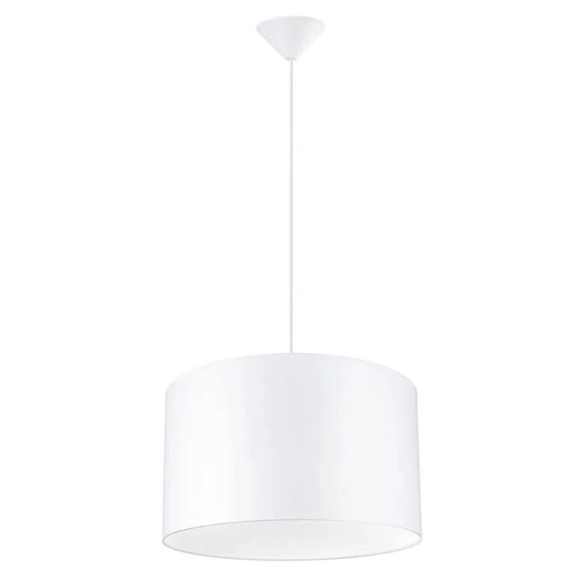 Biała lampa nad stół z cylindrycznym abażurem - A654-Igla Lumes One Size Edinos.pl