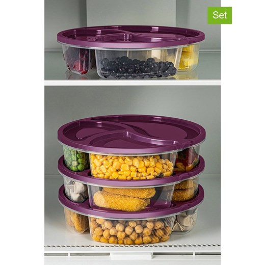 Violeta Home Pojemniki (4 szt.) w kolorze fioletowym - wys. 5 cm ze sklepu Limango Polska w kategorii Pojemniki kuchenne - zdjęcie 175080990
