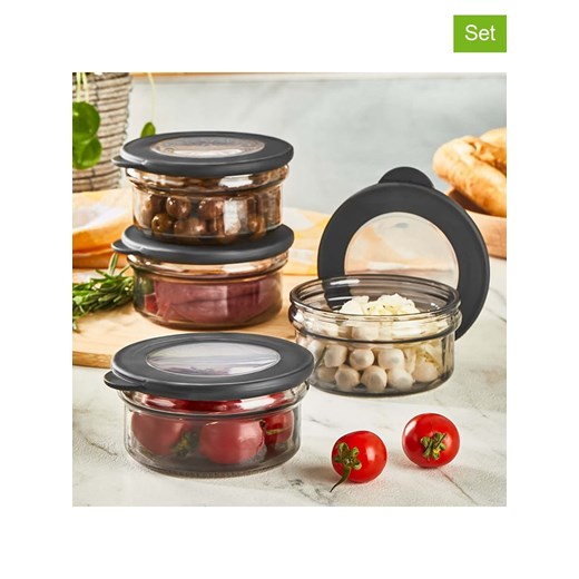 Violeta Home Pojemniki (4 szt.) w kolorze czarnym - 415 ml ze sklepu Limango Polska w kategorii Pojemniki kuchenne - zdjęcie 175081010