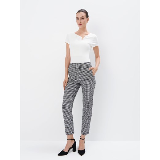 Mohito - Eleganckie spodnie w pepitkę - czarny ze sklepu Mohito w kategorii Spodnie damskie - zdjęcie 175081764