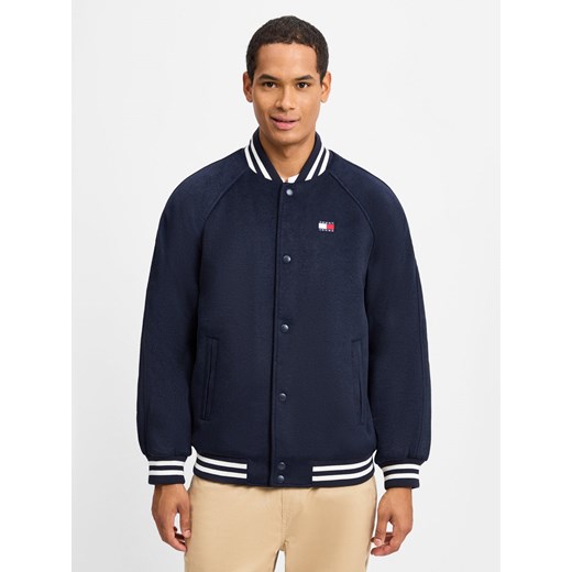 Tommy Jeans Kurtka męska Mężczyźni granatowy jednolity ze sklepu vangraaf w kategorii Bluzy męskie - zdjęcie 175089512