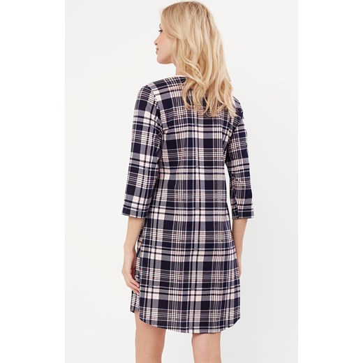 Bawełniana koszula nocna damska z 3/4 rękawem Dona, Kolor granatowo-beżowy, Rozmiar S, Italian Fashion ze sklepu Primodo w kategorii Koszule nocne - zdjęcie 175099700