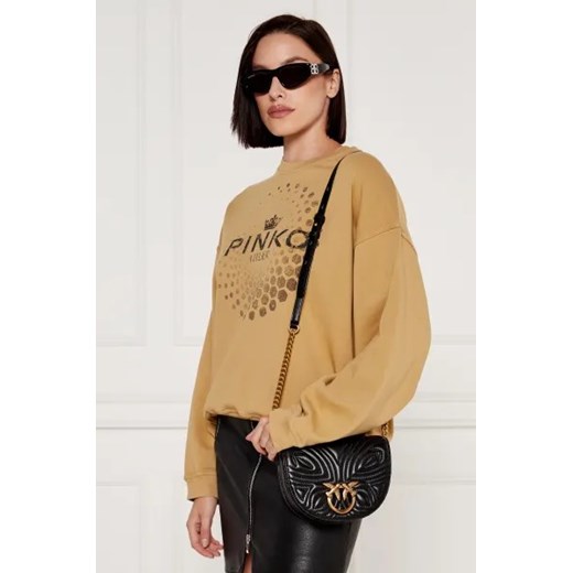 Listonoszka Pinko elegancka skórzana na ramię