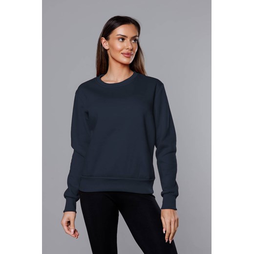 Bluza dresowa damska ze ściągaczami ciemny granat (w01-25) ze sklepu goodlookin.pl w kategorii Bluzy damskie - zdjęcie 175102932