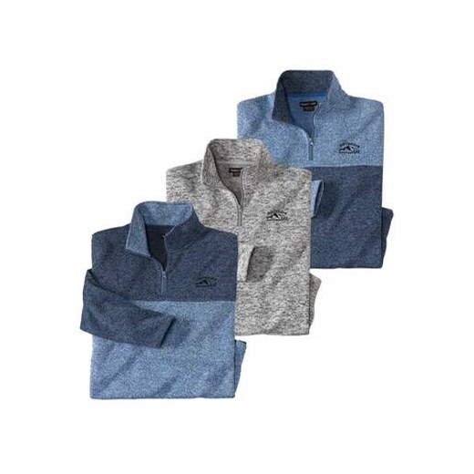 Zestaw 3 swetrów z moltonu ze sklepu Atlas For Men w kategorii T-shirty męskie - zdjęcie 175103541