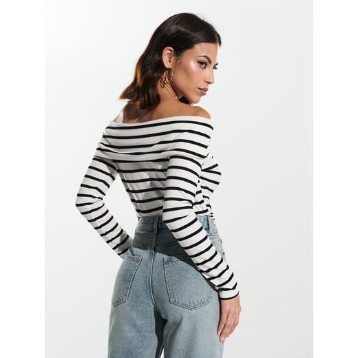 Sinsay - Bluzka z długimi rękawami - wielobarwny Sinsay XXS Sinsay