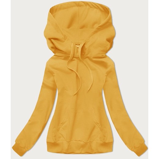 Cienka damska bluza kangurka żółta (W06-117) ze sklepu goodlookin.pl w kategorii Bluzy damskie - zdjęcie 175105634