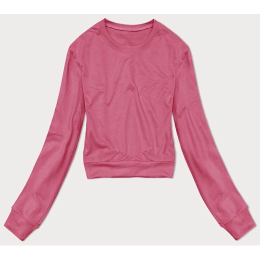 Cienka krótka bluza dresowa damska brudny róż (8B938-19) ze sklepu goodlookin.pl w kategorii Bluzy damskie - zdjęcie 175106050