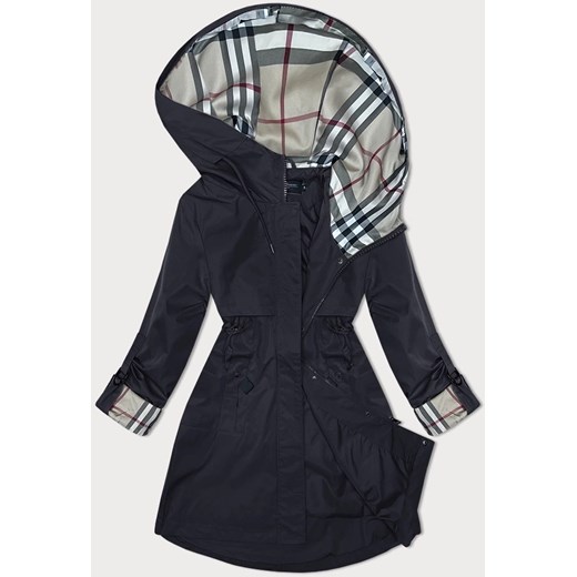 Parka z ozdobną podszewką BH Forever granatowa (BH-2401) ze sklepu goodlookin.pl w kategorii Kurtki damskie - zdjęcie 175106434