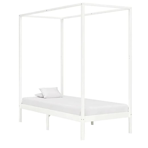 Białe pojedyncze łóżko 90x200cm S6-N19 ze sklepu Edinos.pl w kategorii Łóżka i materace - zdjęcie 175107272